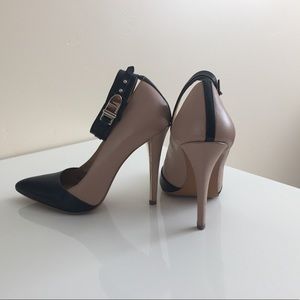 Coach Two Tone Pumps w/ Ankle Buckle, Size 5